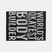 Wereld Okayest Body Builder Funny Gym Workout Body Fleece Deken (Voorkant (Horizontaal))