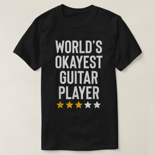 Wereld Okayest Guitar Player Music Lover Funny Gui T-shirt (Design voorkant)