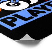 Wereld Okayest Pool Player Billiards Poster (Hoek)