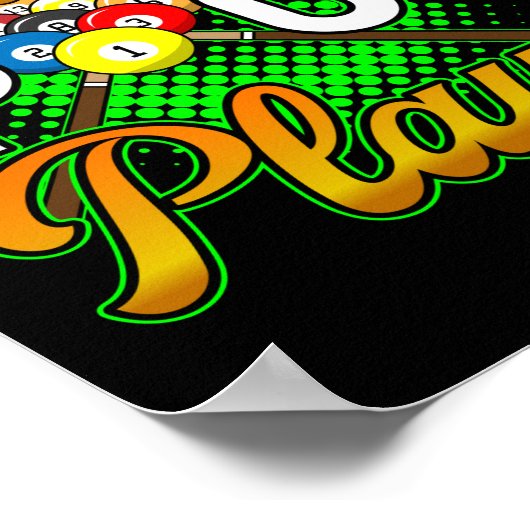 Wereld Okayest Pool Player Billiards Poster (Hoek)