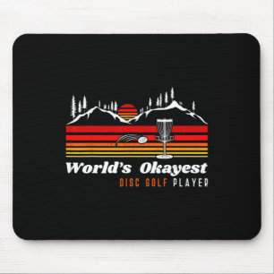 Wereld Okayste Disc Golf Speler Grappige Frisbee V Muismat