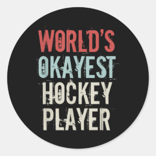 Wereld Okayste IJshockeyspeler Olympisch IJshockey Ronde Sticker