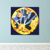 Wereld om te komen canvas afdruk (Insitu (Houten vloer))