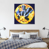 Wereld om te komen canvas afdruk (Insitu (Slaapkamer))