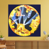 Wereld om te komen canvas afdruk (Insitu (Woonkamer))