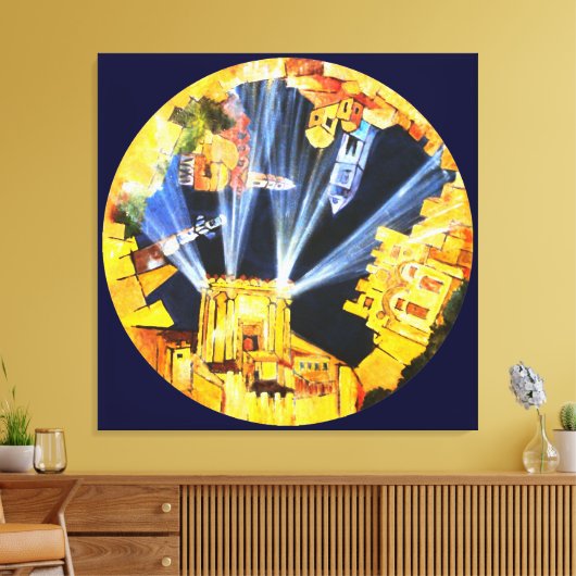 Wereld om te komen canvas afdruk (Insitu (Woonkamer))