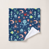 Wereld onder water bad handdoek (Wasdoekje)