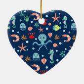Wereld onder water keramisch ornament (Achterkant)