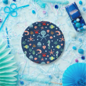 Wereld onder water papieren bordje (Feest)