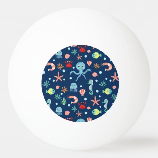 Wereld onder water pingpongbal (Voorkant)
