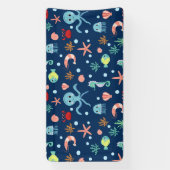 Wereld onder water spandoek (Verticaal)