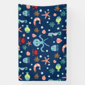 Wereld onder water spandoek (Verticaal)