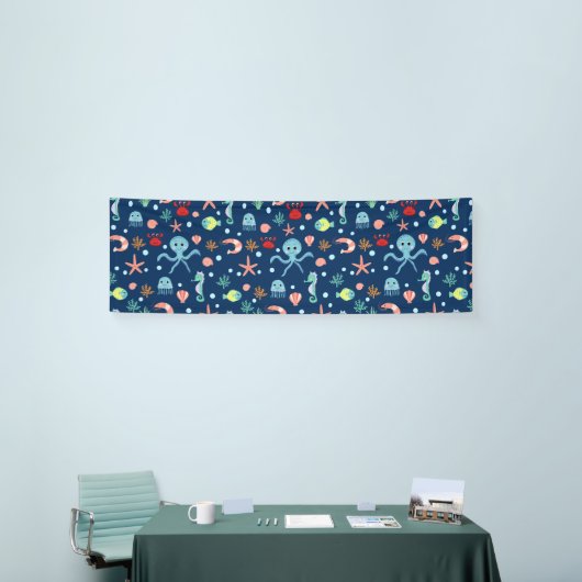 Wereld onder water spandoek (Beurs)