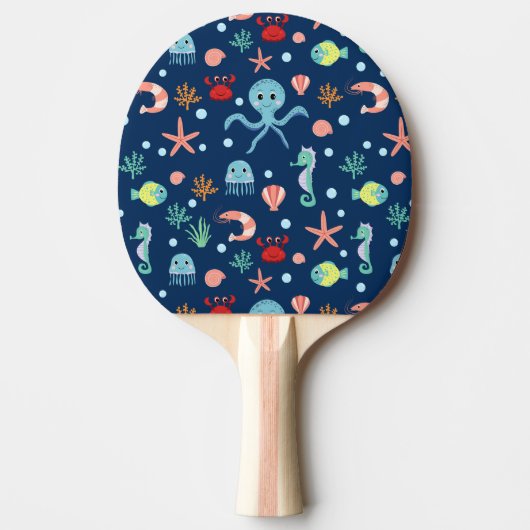 Wereld onder water tafeltennisbatje (Voorkant)