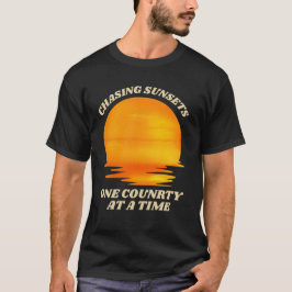 Wereld ontdekkingsreizigers en zonsondergangers t-shirt