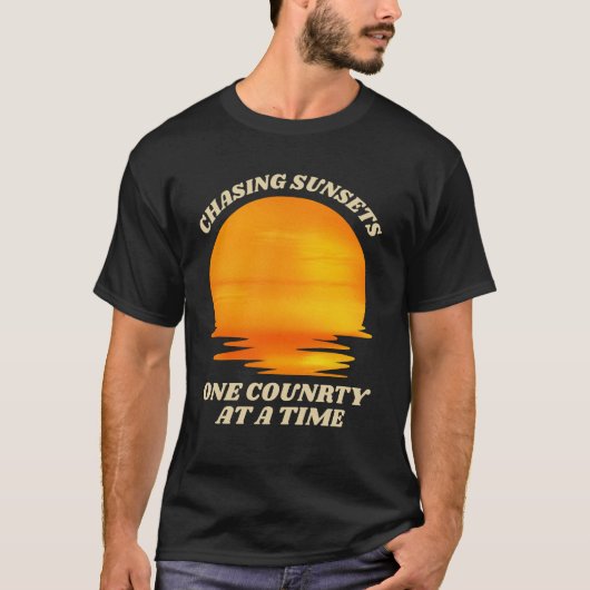 Wereld ontdekkingsreizigers en zonsondergangers t-shirt (Voorkant)