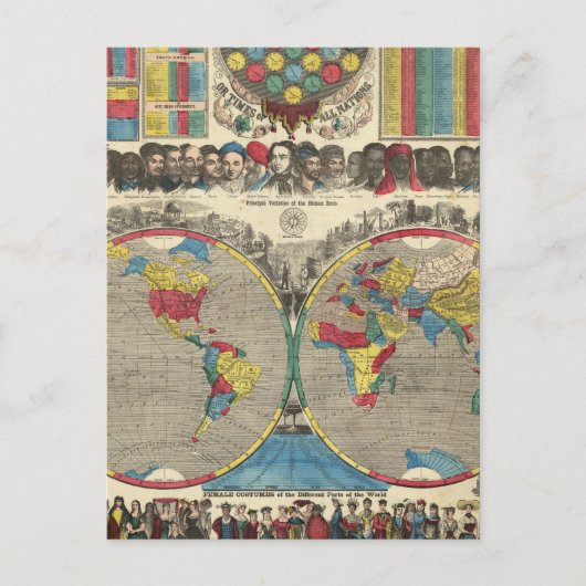 Wereld op één Uitzicht Briefkaart (Voorkant)