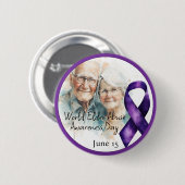 Wereld Ouderenmishandeling Dag 15 juni Ronde Button 5,7 Cm (Voorkant /achterkant)
