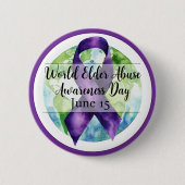 Wereld Ouderenmishandeling Dag 15 juni Ronde Button 5,7 Cm (Voorkant)