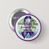 Wereld Ouderenmishandeling Dag 15 juni Ronde Button 5,7 Cm (Voorkant /achterkant)
