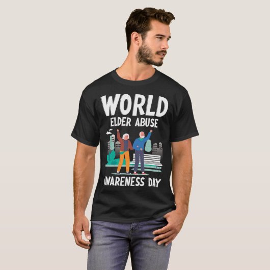 Wereld Ouderenmishandeling Dag T-shirt (Voorkant volledig)