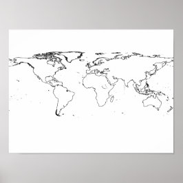 Wereld Overzichtskaart Poster
