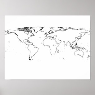 Wereld Overzichtskaart Poster