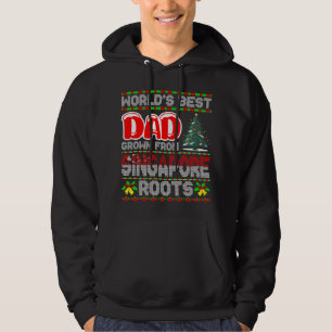 Wereld papa opgegroeid met Singapore wortels kerst Hoodie