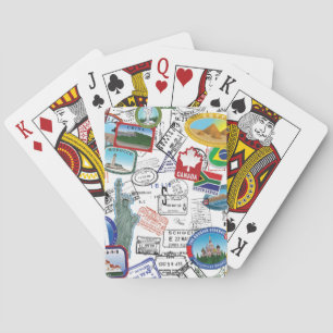 Wereld Paspoort Patroon Pokerkaarten