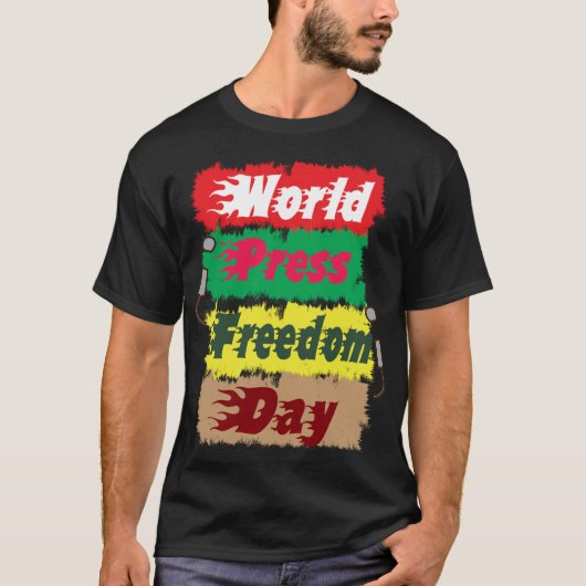 wereld persvrijheid dag t-shirt (Voorkant)