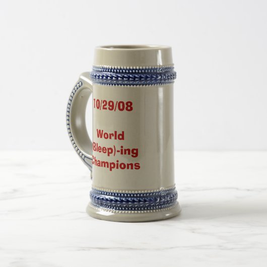 Wereld (piep) - Champions Stein Bierpul (Voorkant links)