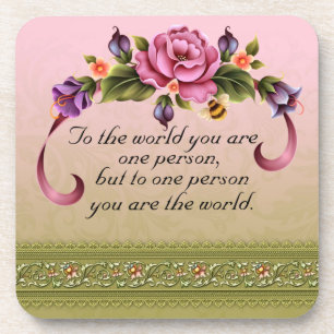 Wereld Plastic onderzetters/kurkrug - set van 6 Onderzetter