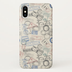 Wereld Postzegels Patroon Case-Mate iPhone Case