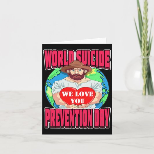 Wereld Preventie Dag Motiverende Vader September Kaart (Voorkant)