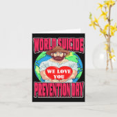Wereld Preventie Dag Motiverende Vader September Kaart (Gele Bloem)