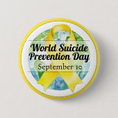 Wereld Preventie Dag Suïcide 10 september Ronde Button 5,7 Cm (Voorkant)