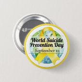 Wereld Preventie Dag Suïcide 10 september Ronde Button 5,7 Cm (Voorkant /achterkant)