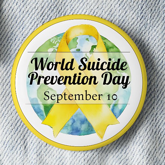 Wereld Preventie Dag Suïcide 10 september Ronde Button 5,7 Cm