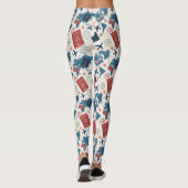 Wereld Reis Kaart Patroon Leggings (Achterkant)