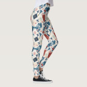Wereld Reis Kaart Patroon Leggings (Rechts)