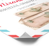 Wereld Reis Luchtvaartmaatschappij Bruids Shower D Poster (Hoek)