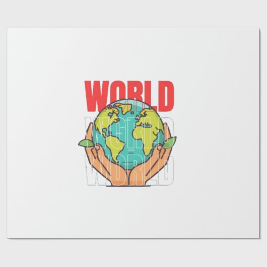 Wereld – Reisavontuur Globe-ontwerp Cadeaupapier (Vlak)