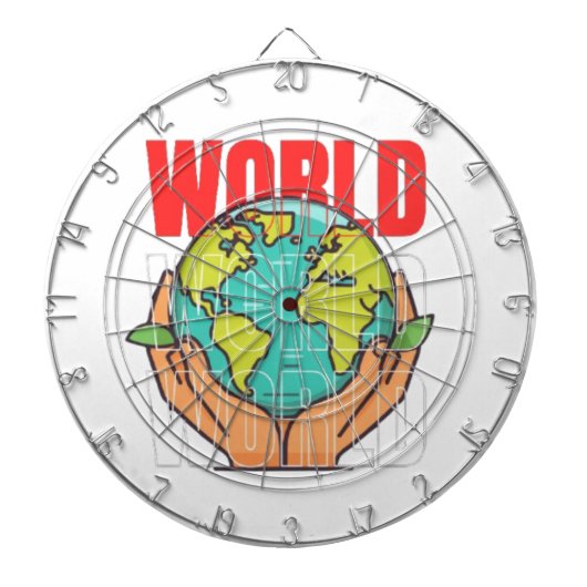 Wereld – Reisavontuur Globe-ontwerp Dartbord (Voorkant)