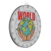 Wereld – Reisavontuur Globe-ontwerp Dartbord (Voorkant Links)