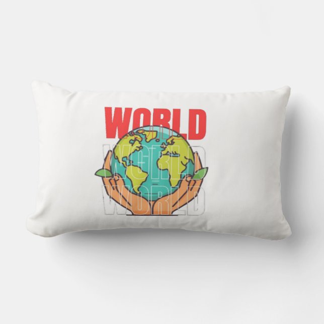 Wereld – Reisavontuur Globe-ontwerp Kussen (Voorkant)
