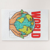 Wereld – Reisavontuur Globe Ontwerp Legpuzzel (Horizontaal)