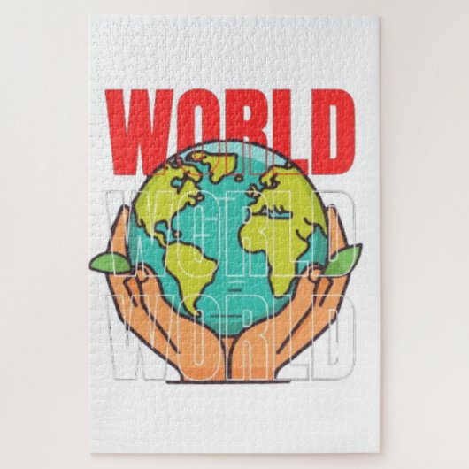 Wereld – Reisavontuur Globe Ontwerp Legpuzzel (Verticaal)