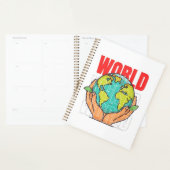Wereld – Reisavontuur Globe-ontwerp Planner (Display)