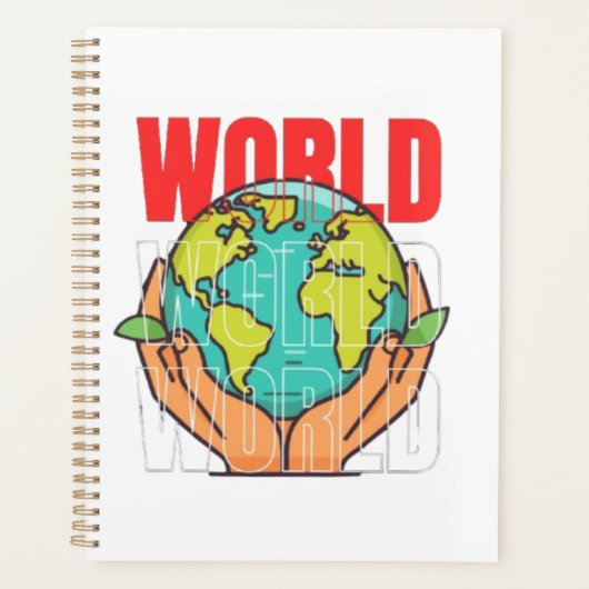 Wereld – Reisavontuur Globe-ontwerp Planner (Voorkant)
