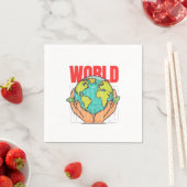 Wereld – Reisavontuur Globe-ontwerp Servet (Insitu)